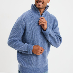 Cárdigan de Invierno para Hombre, con Cuello Camionero, Rayas Acanaladas, Cierre de Cremallera, Construcción Transpirable, Ideal para Combinar con Otras Prendas - Product Image 2