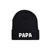 Hiver Chaud Couleur Solide Maman et Moi Bonnets Tricotés Assortis Chapeau Doux Chenille Patch Mama Mini Knit Beanie