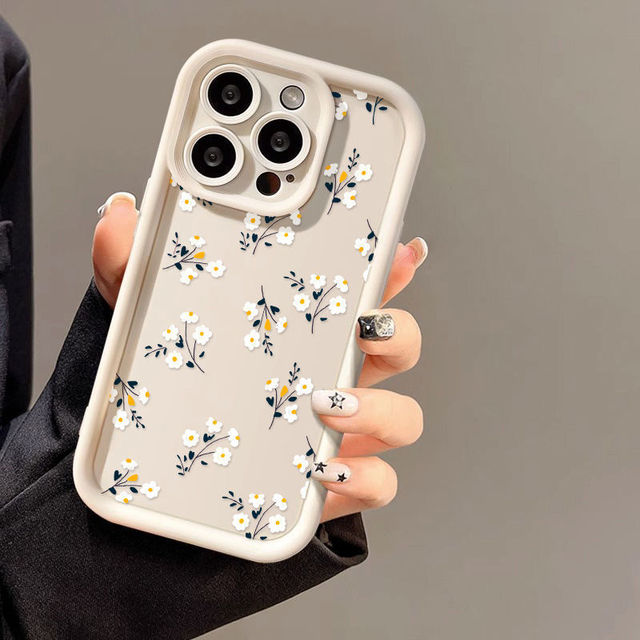 Floral Flower Phone Case for IPhone17  16 15 14 Pro Max Case 11 12 13 Pro Max XS XR X 7 8 Plus Shockproof Soft Matte Cover