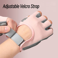 Gants d'entraînement sans doigts absorbant les chocs, avec coussinets en gel de silicone pour la paume, en maille respirante, pour la gym, le yoga et la conduite