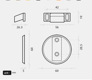 Butée <span class=keywords><strong>de</strong></span> <span class=keywords><strong>porte</strong></span> invisible à ventouse <span class=keywords><strong>au</strong></span> <span class=keywords><strong>sol</strong></span>, sans perçage, pour salle <span class=keywords><strong>de</strong></span> bain, résistance magnétique puissante anti-collision - Product Image 5