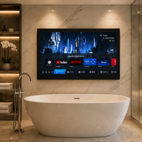 Televisor Inteligente para Baño de 65 Pulgadas, 4K Ultra HD HDTV LED, 500cd/m2 de Alto Brillo, Android TV con Control por Voz de Google Integrado, LAN