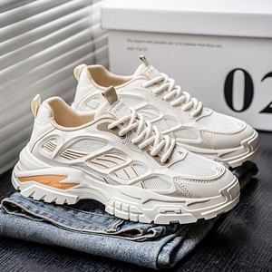 Vente directe usine – Chaussures décontractées de sport pour hommes, antidérapantes, rehaussantes, mocassins respirants en maille, souples, à lacets, automne-printemps - Product Image 5