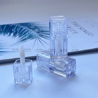 Tube en plastique vide personnalisé pour cosmétiques, petit échantillon, applicateur à pinceau carré, modèle 4142, tube à gloss pour les lèvres du Guangdong