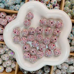 Latest Handmade Color-Plated Diamond <b>Beads</b> with Hole Lucite Rhinestone <b>Beads</b> for Bracelet Making <b>Loose</b> <b>Beads</b> - Product Image 5