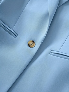 Veste de Costume de Bureau pour Femme, Tissée, Col en V, Un Bouton, Couleur Unie, Ouverte, Professionnelle - Product Image 3