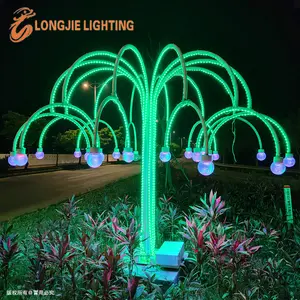 H:3m Giáng sinh trang trí khung sắt vườn LED ngoài trời kỳ nghỉ trang trí đường phố lớn 3D chiếu sáng điêu khắc Motif ánh sáng