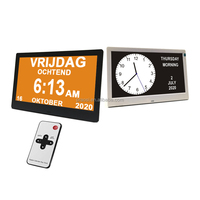 Jam Meja Digital 10 inci kualitas tinggi dengan WiFi fitur cuaca kalender untuk pasien penurun memori dan perawatan pendengaran