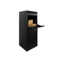 Grande boîte aux lettres extérieure autoportante antivol en acier, finition thermolaquée, conception durable, serrure à clé, pour livraison de colis dans le jardin