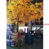 Arbre de Ginkgo Artificiel Jaune Pas Cher, Arbre de Ginkgo Biloba de 320 cm de Hauteur à Vendre, Prix Abordable pour Arbre Artificiel Ginkgo