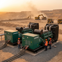 Generator Diesel Senyap LINGGE 200KW 300KW 500KW 800KW 1000KW Kanopi Kedap Suara 3 Fasa Industri ATS Mesin CumminsPerkins