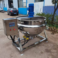 Petite bouilloire électrique à gaz à vapeur industrielle de 200l, mélangeur de cuisine, marmite à veste avec agitateur, bon prix