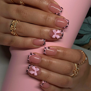 <span class=keywords><strong>Uñas</strong></span> Postizas Acrílicas Francesas de Lujo, 24 Piezas, Hechas a Mano, Material ABS de Buena Calidad, Empaque Personalizado para una Aplicación Duradera - Product Image 4