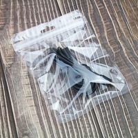 Sacs refermables en polyéthylène transparents, fermeture éclair sur 3 côtés, pochette transparente pour l'emballage d'écouteurs électroniques