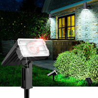 Nuevo 3 modos al aire libre jardín Panel Solar foco recargable impermeable Led paisaje focos 2 en 1 para pared de tierra