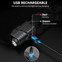 Lampe torche tactique compacte et légère, lumière laser bleu-vert, viseur laser rouge, combo 800 lumens