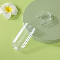 Récipient de maquillage compact ovale en plastique recyclable personnalisé OEM & ODM boîte vide pour usage cosmétique individuel-pour fard à paupières blush