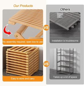 Vendita calda <span class=keywords><strong>scarpiera</strong></span> di bambù piccolo scarpiere strette 4-Tier pieghevole scarpe Organizer scaffale in piedi <span class=keywords><strong>per</strong></span> ingresso corridoio soggiorno - Product Image 6