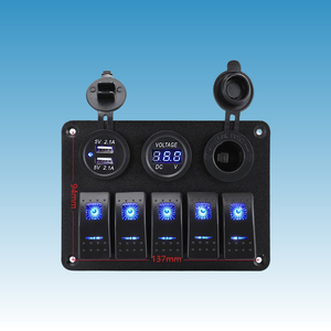 Accesorios para interruptores Yuhe YH-DH5-QC, panel de interruptores de control impermeable de 5 vías de 12V-24V, adecuado para embarcaciones, con interruptor basculante. - Product Image 6