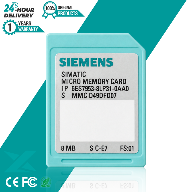 Siemens Brand New Original 6ES7953-8LP31-0AA0 SIMATIC S7-300 8MB Micro Memory Card MMC