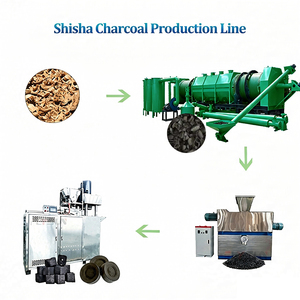 Système de production de biochar entièrement automatisé, fabricant de charbon pour chicha, usine de fabrication de briquettes de charbon pour barbecue - Product Image 1