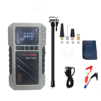 Démarreur de voiture 14,8 V 1000 A de pointe, compresseur d'air 25 L/min, batterie externe portable 6000 mAh, lampe torche LED, ensemble de pompe à pneus USB 5 V/2 A