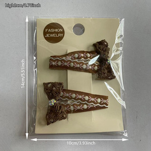 Paquete <span class=keywords><strong>de</strong></span> 2 Pinzas para el Cabello con Lazo para Bebés, Estilo Dulce y Versátil, Color Marrón, Pinzas y Broches para el Cabello para Niñas, Uso Diario - Product Image 6