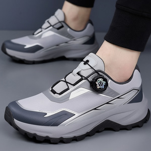 Chaussures de randonnée pour hommes à lacets, respirantes, en mesh, antidérapantes, avec semelle intermédiaire en EVA et semelle extérieure en caoutchouc - Product Image 1