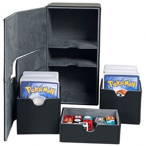 Boîte de rangement double tiroir FX Premium avec plateau à dés - Contient plus de 200 cartes - Étui double à clapet pour Commander Pokémon - Logo personnalisé OEM - Product Image 1