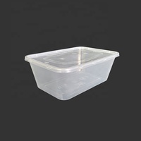 18387-B 1000ML Rectangle Récipient moulé par injection jetable en plastique PP de qualité alimentaire