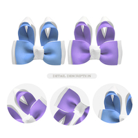 Barrettes à cheveux pour filles, en ruban durable, faites à la main, double nœud de 5,5 cm, en différentes couleurs, accessoire