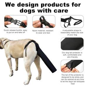 Factory Dog Tail Protector Cover Brace for Wounds Dog <b>Harness</b> with Tail Guard Neck Fastening Strap Sleeve Pet Dog Tail Protector - Product Image 4