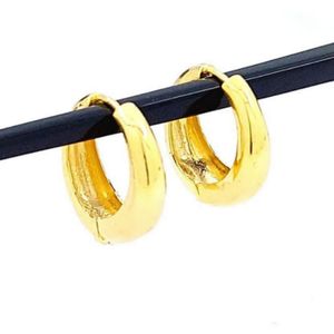 แหวนใส่หูสีทอง22K สำหรับผู้หญิงแบบพรีเมี่ยมเนื้อด้านเนื้อนุ่มทำให้ดูมีสไตล์เรียบง่ายสำหรับชุดเจ้าสาวในเทศกาลงานหมั้น - Product Image 1