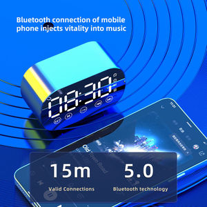 Mini Portable BT <b>Speaker</b> Support LCD Display FM Radio Music Alarm Clock Wireless Stereo Subwoofer Music Box FICAN S15 - Product Image 5