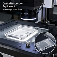 Plaques de guidage lumineux en PMMA acrylique usinées CNC en petites séries pour équipement d'inspection optique
