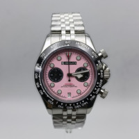 Montre-bracelet SEILOCE pour les amoureux, avec logo, verre saphir, étanche, chronographe à quartz analogique, mouvement VK64, acier inoxydable