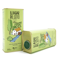 El Lagar Del Soto Cristal de Lujo Marca España Virgen Extra Prensado en Frío Latas Virgen Extra Aceite de Oliva España Para Cocinar