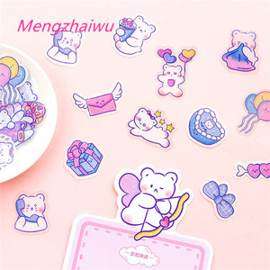 Forniture scolastiche per bambini articoli da regalo promozionali aziendali cartoon bear carta adesiva termica piccoli adesivi gonfi carini - Product Image 3