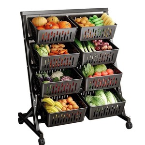 Kitchen Storage Rack Multi Tier Vegetable <b>Basket</b> Portable Durable For Home Use - Product Image 5