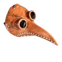 Offre Spéciale 2025 Fête Halloween Mascarade Masques Moyen Âge Peste Médecin Masque Blanc Noir Orange