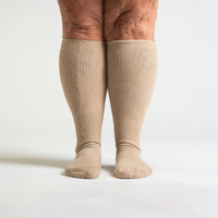 Chaussettes de neuropathie 100% Chaussettes diabétiques ultra-douces sans couture avec chaussettes bariatriques confortables non contraignantes