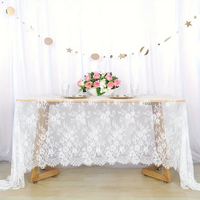 Nappe en dentelle brodée florale personnalisée en gros, nappes carrées et rectangulaires romantiques pour la décoration de table à manger