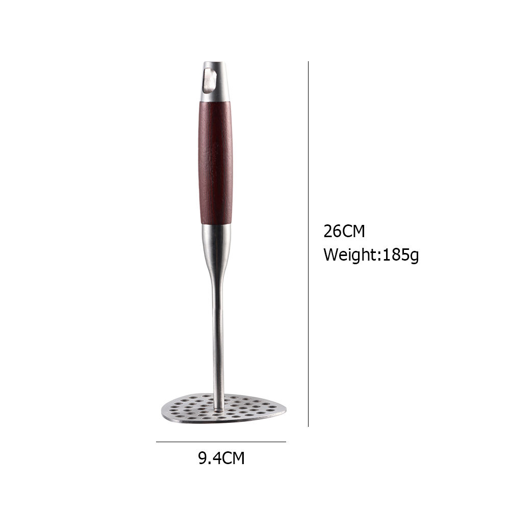 Red Handle Triangle Potato Masher