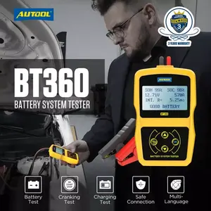 Testador de bateria automotiva autool 12v, diagnóstico digital bt360, ferramenta de verificação de carregamento do veículo