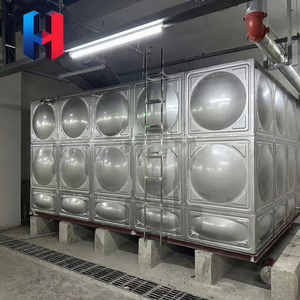 Réservoir d'eau en acier inoxydable SS304 de 1000 L avec pompe pour machine de distribution d'eau potable, équipement de traitement de l'eau, marque HuiHeng - Product Image 1