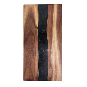 Tabla <span class=keywords><strong>de</strong></span> Cortar Rectangular <span class=keywords><strong>de</strong></span> Resina <span class=keywords><strong>Negra</strong></span> <span class=keywords><strong>de</strong></span> 46x23cm con Logotipo Grabado Personalizado, Tabla <span class=keywords><strong>de</strong></span> Cortar <span class=keywords><strong>de</strong></span> <span class=keywords><strong>Madera</strong></span> <span class=keywords><strong>de</strong></span> <span class=keywords><strong>Acacia</strong></span> y Resina - Product Image 4