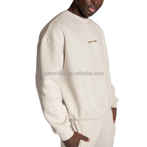 เสื้อสเวตเตอร์คอกลมผ้าขนแกะแบบเรียบไซส์ใหญ่พิเศษโลโก้ออกแบบได้ตามต้องการ - Product Image 1