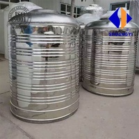 Réservoir d'eau circulaire à prix d'usine, en acier inoxydable SS201/304/316, résistant à la corrosion, pour divers liquides, avec couche isolante en option