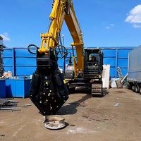 Cisaille hydraulique à double cylindre RIBETTER pour excavatrice, outil de démolition pour la coupe des barres d'acier et des métaux