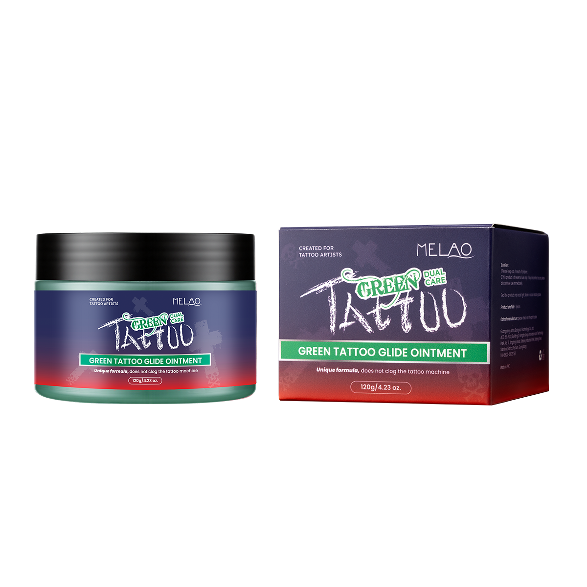 120 g de ungüento deslizante para tatuajes verdes